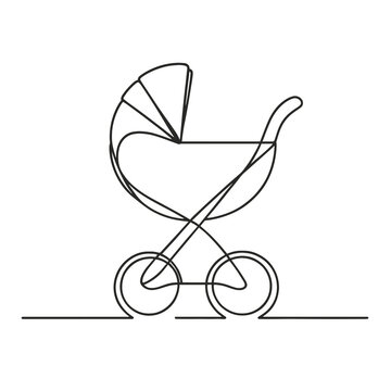 Continuous contour of the stroller