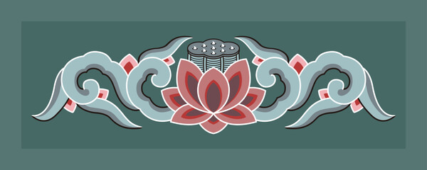 Dan-cheong. Korean traditional temple art.