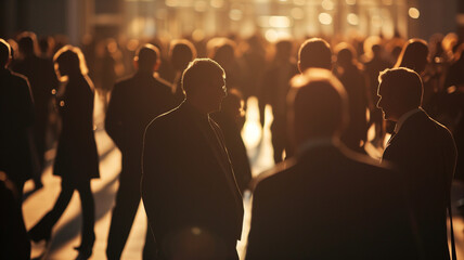 Business people walking down the street