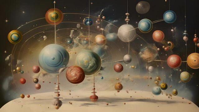 An illustration depicting the various forces at play in theories of antigravity, such as electromagnetism and gravity waves.