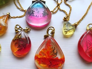 Resin pendents 