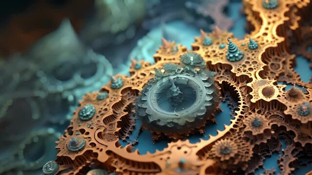 A detailed shot of a Mandelbrot set, a type of fractal that exhibits selfsimilarity at various scales and is often described as the epitome of mathematical chaos.