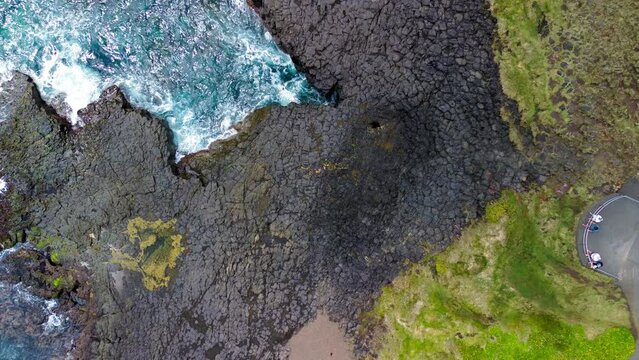 Blowhole - Kiama, Ocean view from drone, NSW, Australia
