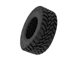 Offroad tire isolated on background. 3d rendering - illustration
