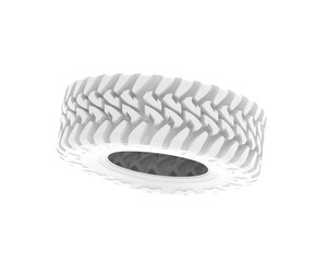 Offroad tire isolated on background. 3d rendering - illustration