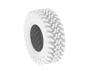Offroad tire isolated on background. 3d rendering - illustration