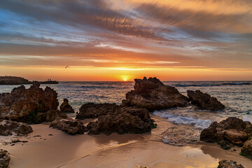 Fototapeta na wymiar Trigg Beach Perth Sunset