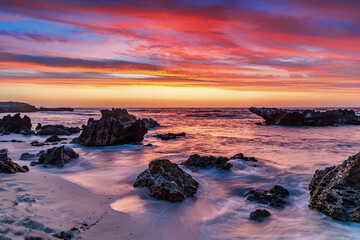 Trigg Beach, Perth Sunset Long exposure 