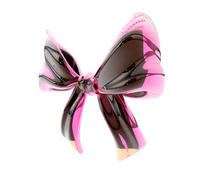 Jewelry bow isolated on background. 3d rendering - illustration