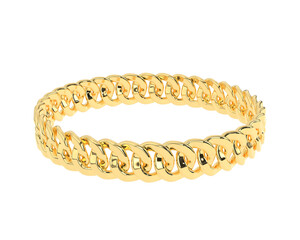Gold bracelet isolated on background. 3d rendering - illustration