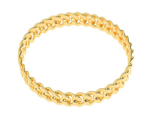 Obraz premium Gold bracelet isolated on background. 3d rendering - illustration