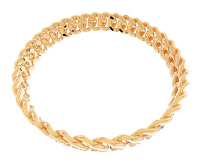 Gold bracelet isolated on background. 3d rendering - illustration