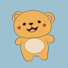 Obraz premium cartoon happy and funny panda bear illustration 