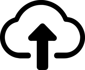 Upload vector icon, cloud storage symbol