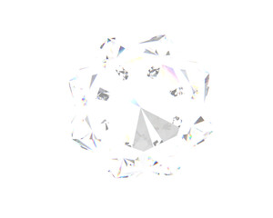 Diamond isolated on background. 3d rendering - illustration
