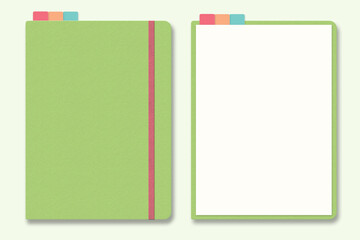 Digital Planner mockup, with place. Blank mock up with Cover.