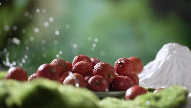 leechee fruit on plate