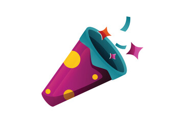 Party Popper Happy New Year Sticker