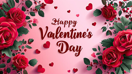 Illustration of Valentine's Day background greetings