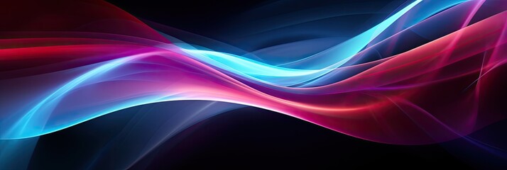 Colorful motion elements with neon led illumination. Abstract futuristic background.