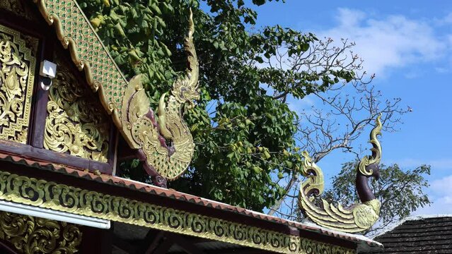 Traditional Thai Pavilion Roof Detail