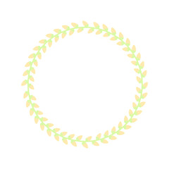 Easter circle frame, wreath with branches. Vector illustration.