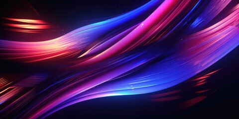 Fototapeta premium Abstract futuristic background, 3d rendering of abstract neon background