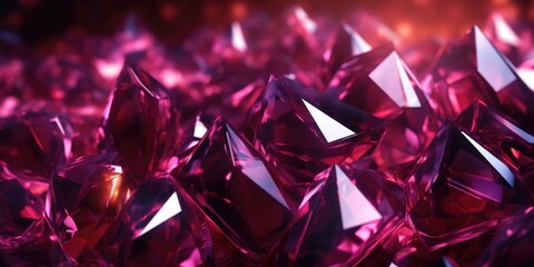 A lot of sharp burgundy crystals with reflections and bright highlights
