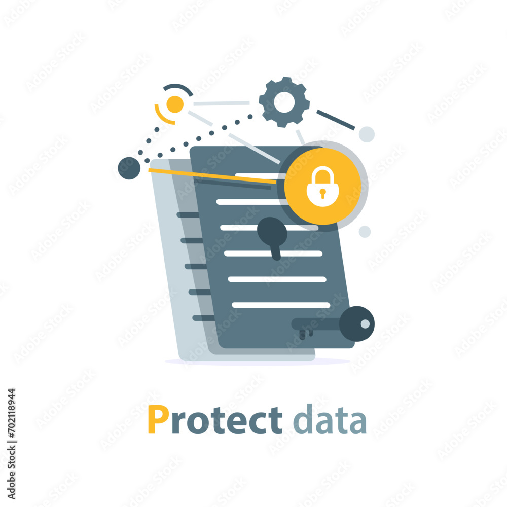 Wall mural concept is data security access,internet security,data protection