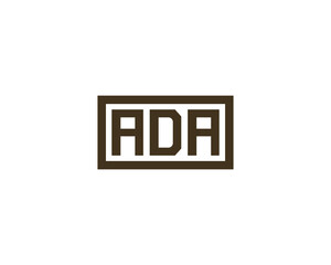 ADA logo design vector template. logo, design, logo design, vector, letter, monogram, creative, icon, template, sign, symbol, brand, unique, initial, modern, alphabet.