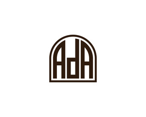 ADA logo design vector template. logo, design, logo design, vector, letter, monogram, creative, icon, template, sign, symbol, brand, unique, initial, modern, alphabet.