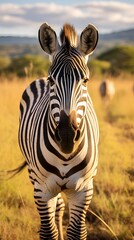 Zebra on grassland contributing to a healthy ecosystem , Zebra, grassland, healthy ecosystem