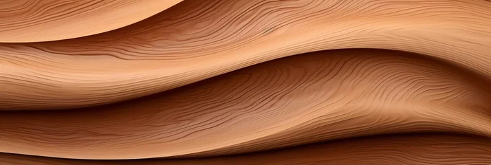 Türaufkleber Wood artwork background – abstract wood texture with wave design forming a stylish harmonic background © Wolfilser