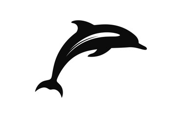 A Dolphin silhouette vector isolated on a white background