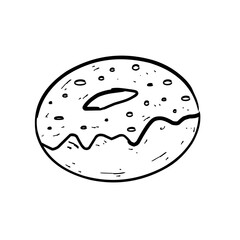 Donut Pastry Outline 