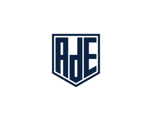 ADE logo design vector template. ADE, logo, design, logo design, vector, letter, monogram, creative, icon, template, sign, symbol, brand, unique, initial, modern, alphabet.