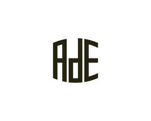ADE logo design vector template. ADE, logo, design, logo design, vector, letter, monogram, creative, icon, template, sign, symbol, brand, unique, initial, modern, alphabet.