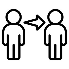 icon costumer relationship line