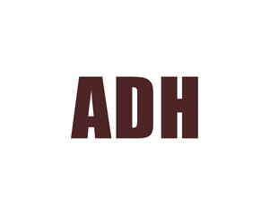 ADH logo design vector template. ADH, logo, design, logo design, vector, letter, monogram, creative, icon, template, sign, symbol, brand, unique, initial, modern, alphabet.