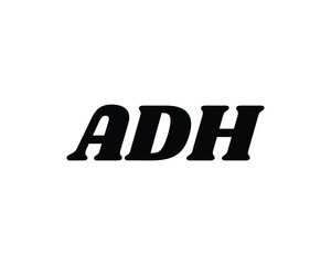 ADH logo design vector template. ADH, logo, design, logo design, vector, letter, monogram, creative, icon, template, sign, symbol, brand, unique, initial, modern, alphabet.
