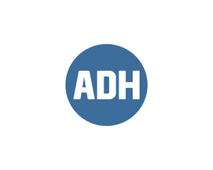 ADH logo design vector template. ADH, logo, design, logo design, vector, letter, monogram, creative, icon, template, sign, symbol, brand, unique, initial, modern, alphabet.