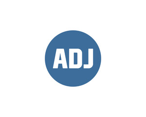 ADJ Logo design vector template. ADJ, logo, design, logo design, vector, letter, monogram, creative, icon, template, sign, symbol, brand, unique, initial, modern, alphabet.
