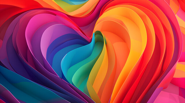 Abstract gay love concept wedding romance valentines day colorful hearts background wallpaper