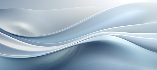 Obraz premium White wave flow background. Generative AI technology.