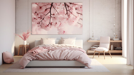 Pink and White Modern Bedroom