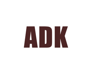 ADK logo design vector template. ADK, logo, design, logo design, vector, letter, monogram, creative, icon, template, sign, symbol, brand, unique, initial, modern, alphabet.