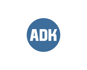 ADK logo design vector template. ADK, logo, design, logo design, vector, letter, monogram, creative, icon, template, sign, symbol, brand, unique, initial, modern, alphabet.