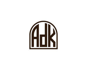 ADK logo design vector template. ADK, logo, design, logo design, vector, letter, monogram, creative, icon, template, sign, symbol, brand, unique, initial, modern, alphabet.