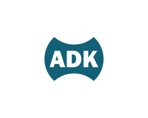 ADK logo design vector template. ADK, logo, design, logo design, vector, letter, monogram, creative, icon, template, sign, symbol, brand, unique, initial, modern, alphabet.