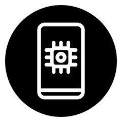 smartphone glyph icon